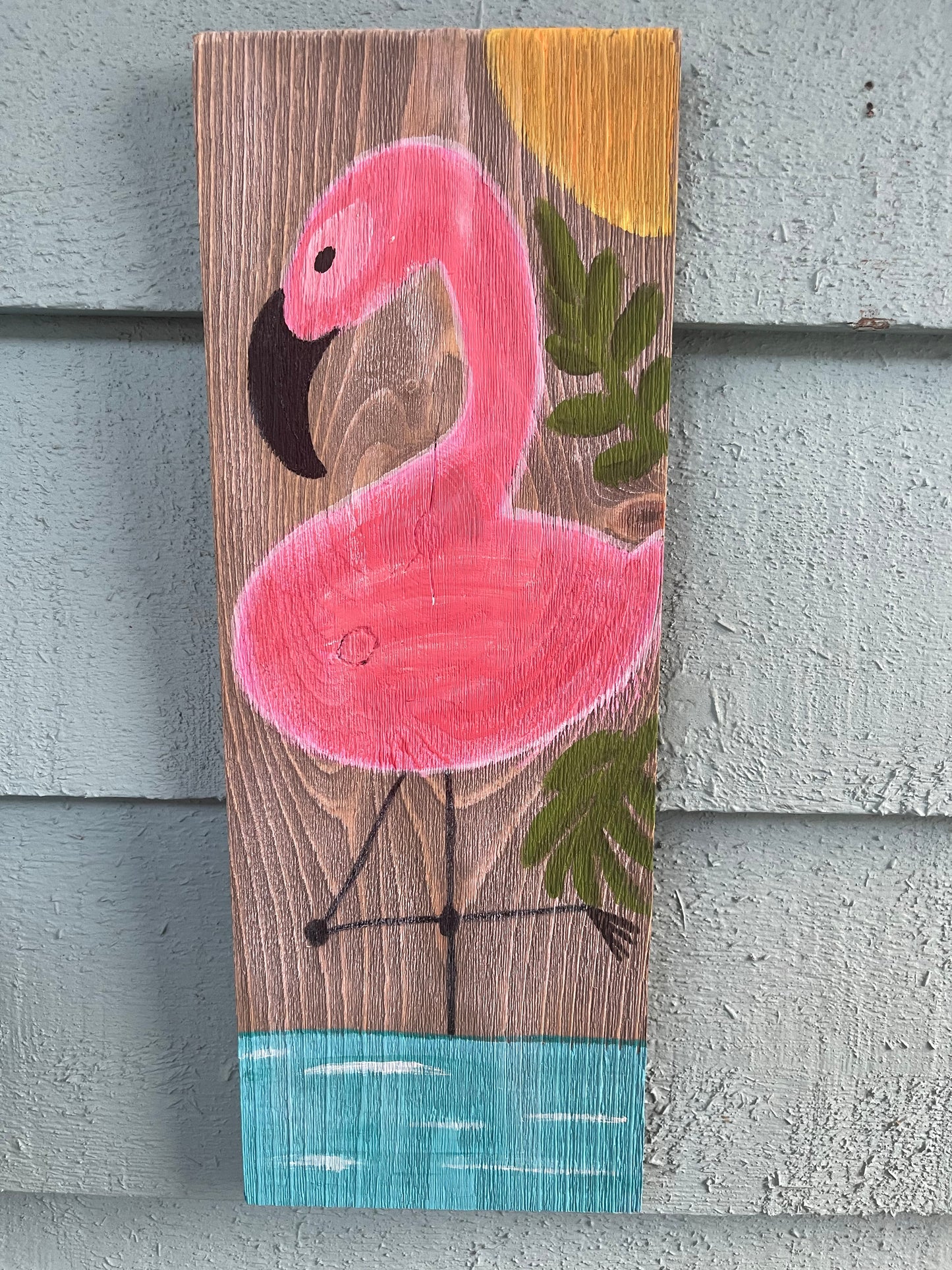 Painted Plank - Flamingo ~ Special Order Only