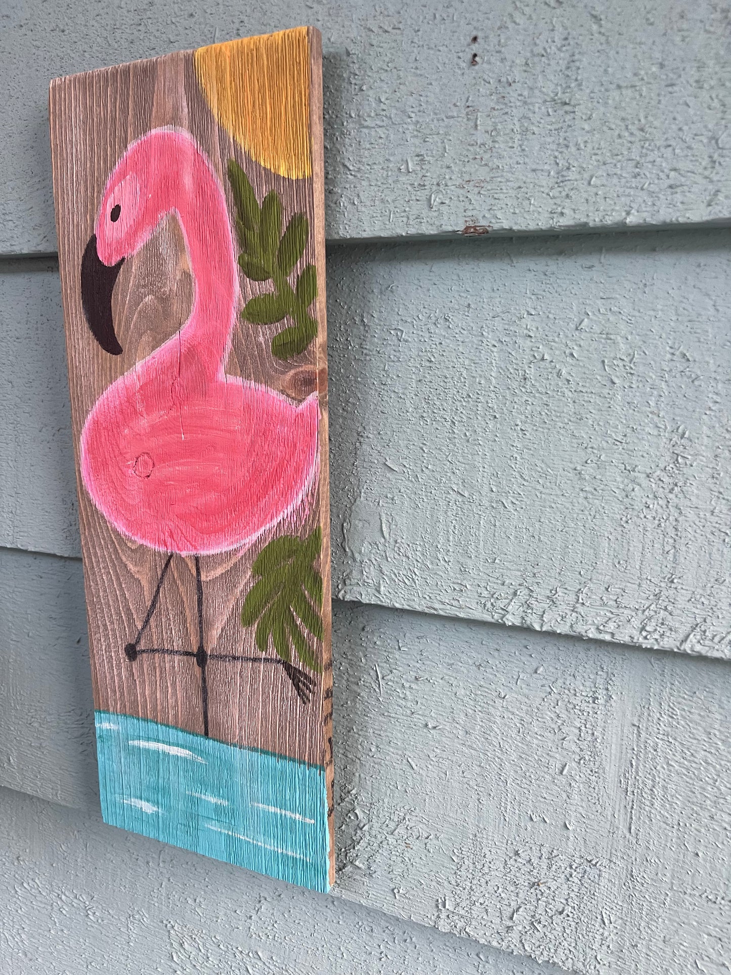 Painted Plank - Flamingo ~ Special Order Only