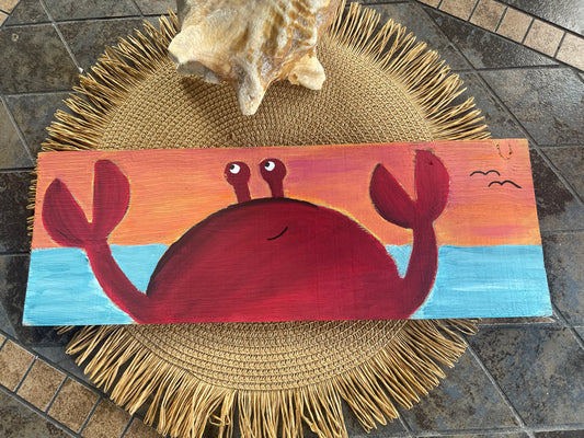 Painted Plank - Crab "Selfie"